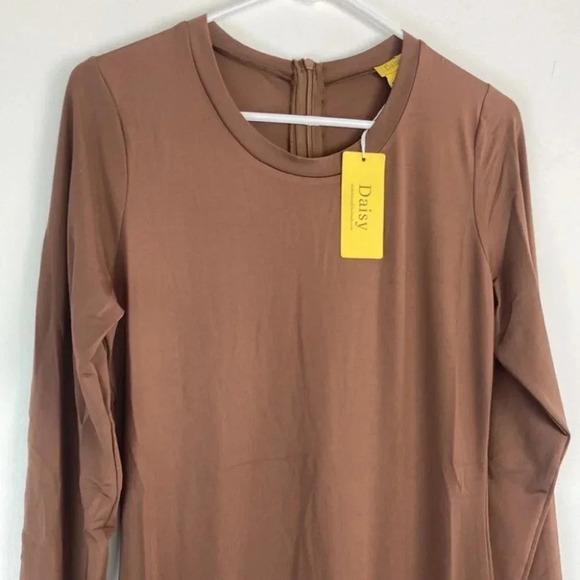 Adult Basic Long Sleeve Bodysuit Unitard Mocha Gym Yoga Workout One-Piece Dance - Picture 4 of 8